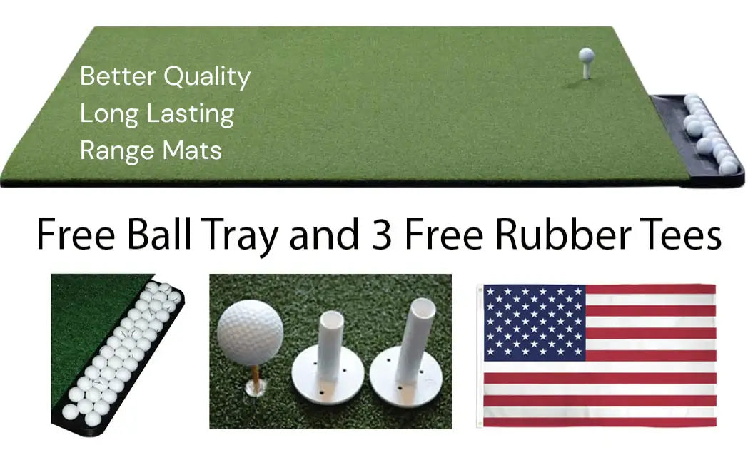 Dura-Star DriveMaster Commercial Driving Range Golf Mats last seaasons longer! Commercial Golf Hitting Mats at Factory Direct Pricing and Free Shipping. Free Ball Tray and Rubber Tees included!