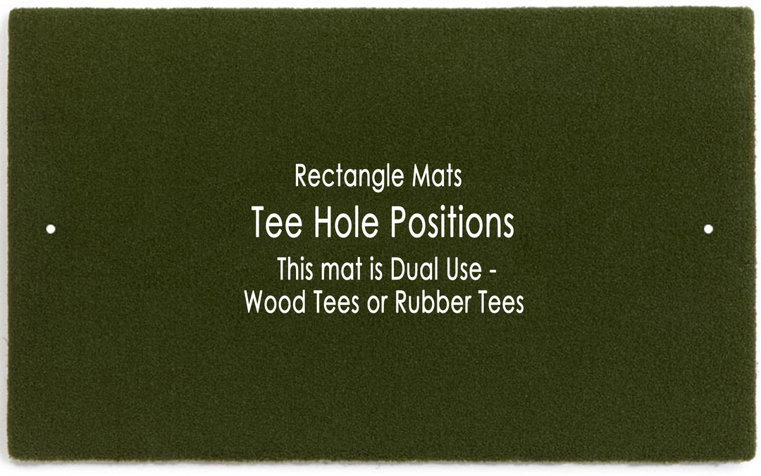 Dura-Star Pro-Action Wood Tee Rectangle Golf Mat Tee Hole Positions