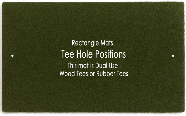 Dura-Star Pro-Action Wood Tee Rectangle Golf Mat Tee Hole Positions