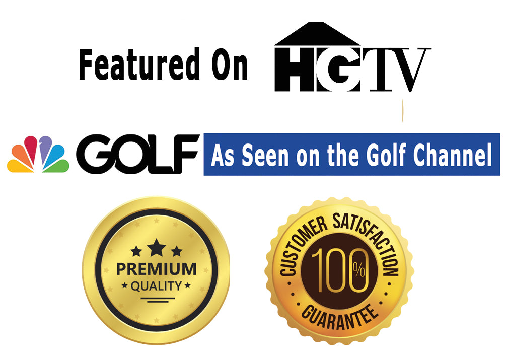 As Seen on the Golf Channel, Featured on HGTV - Premium Quality Golf Practice Mats - Satisfaction Guaranteed