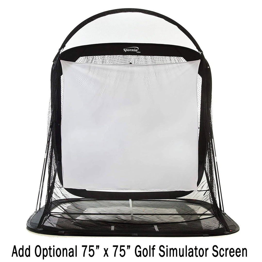 Spornia SPG-8 XL Golf Net with Golf Simulator Screen