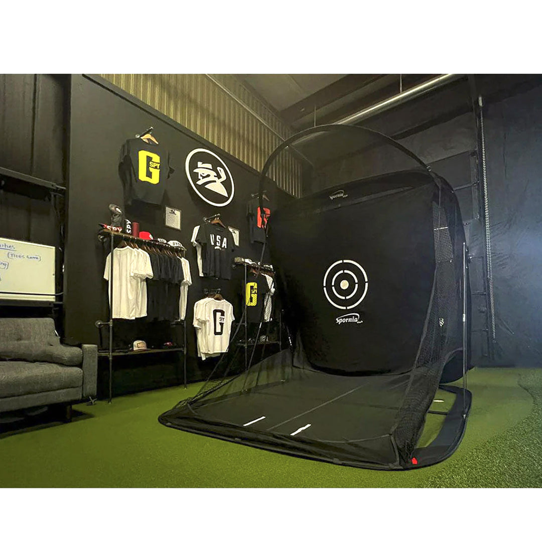 Spornia Golf Net. SPG-8 XL Spornia Golf Practice Net in commercial setting