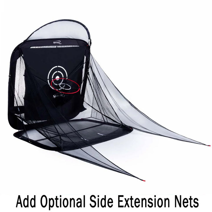 Spornia Golf Net. SPG-8 XL Spornia Golf Practice Net with optional side extension nets