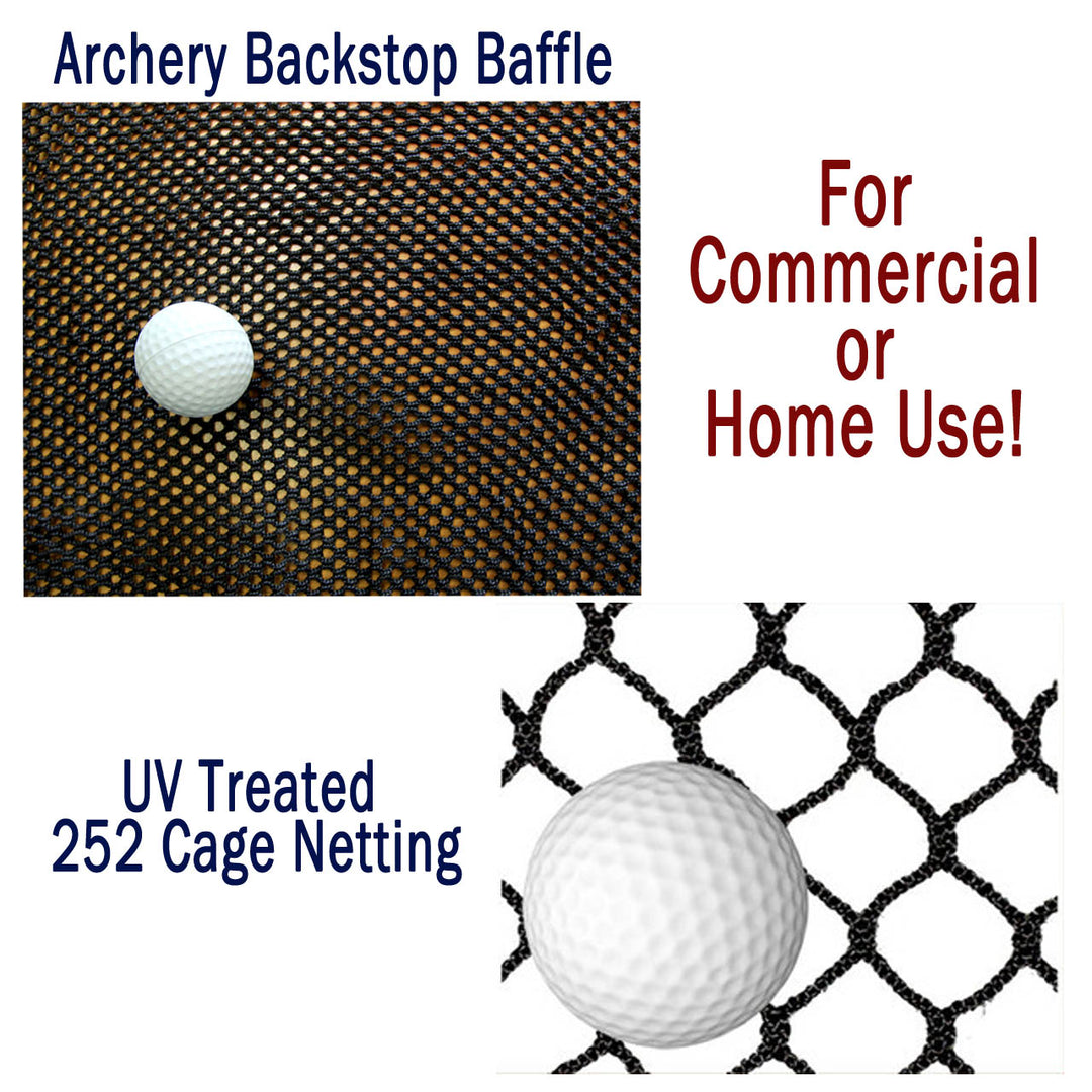 America's High Velocity Golf Cage - Archery Netting Backstop - Commercial or Home Use