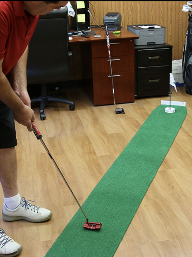 Big Moss Office Fit 11+ Putting Green in office