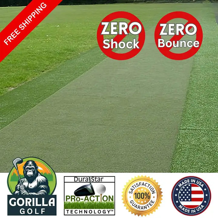 Gorilla Wood Tee Line with Dura-Star Pro-Action Technology - zero shock and zero bounce - longer lasting tee line for your golf course
