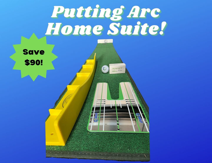 Putting Arc (MS3) Home Suite! - HomePutt Mat, Putting Arc (MS3), Perfect Roll Mirror + Balls, & No. 3 Putt Cup Putting Aids