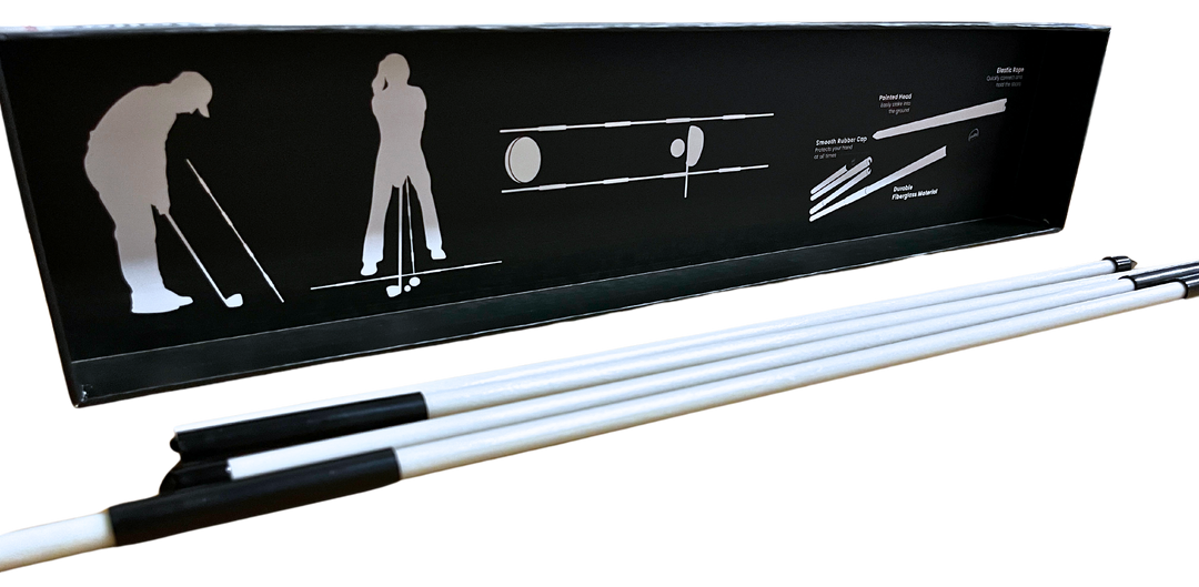 Collapsible Alignment Sticks. Full Swing and Short Game Golf Training Aid