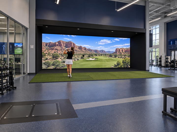 America’s Wall-to-Wall Studio Series Commercial Golf Simulator Enclosure — 9'H x 16'W x 5'D