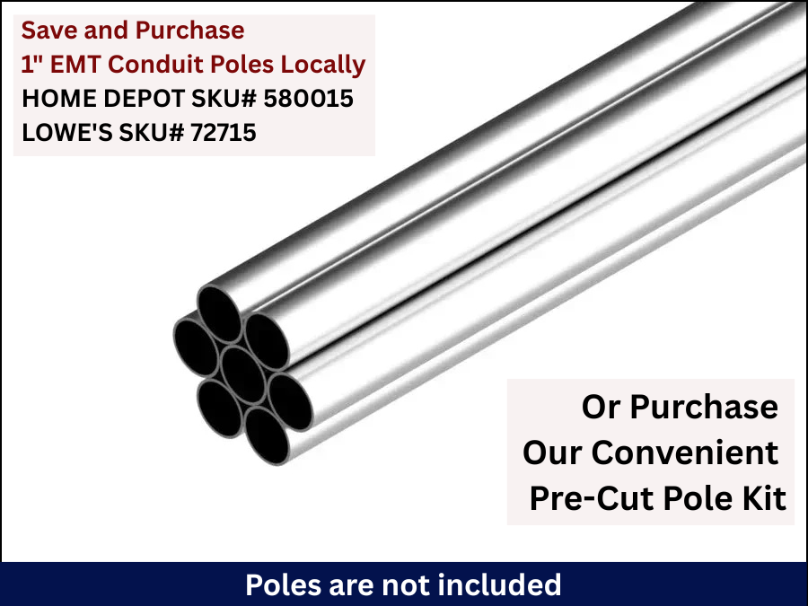 Frame Poles for MicroBay Golf Simulator