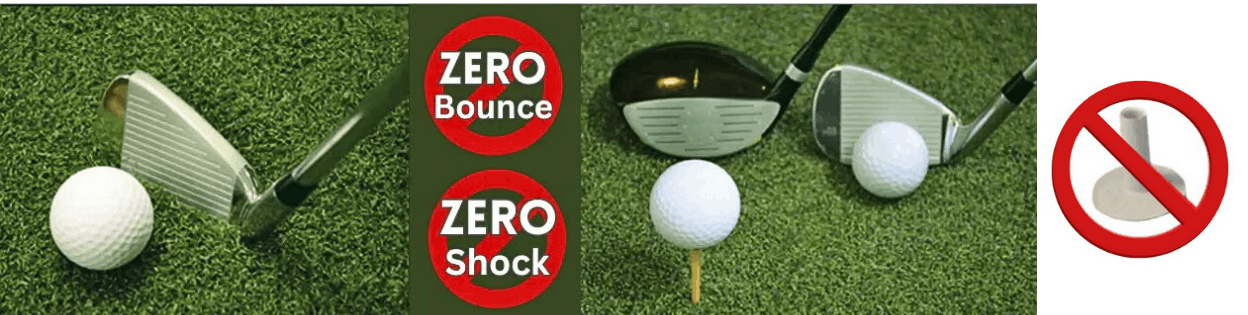 Zero Shock, Zero Bounce - 
accepts wood tees only