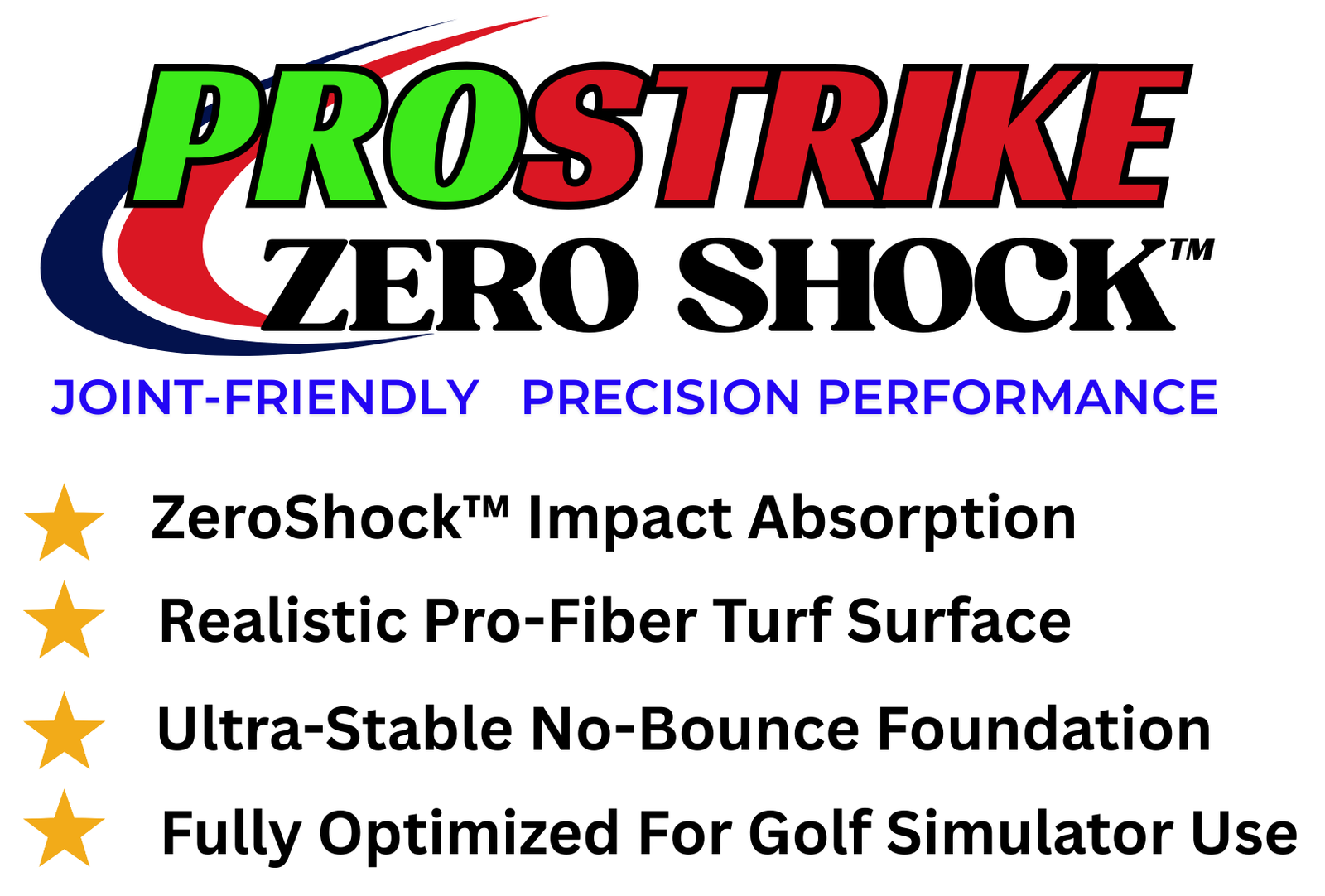 Pro-Strike Zero Shock Golf Simulator Mat Features