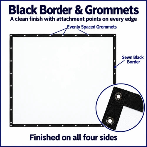 America's Golf Simulator Screen with border and evenly spaced grommets