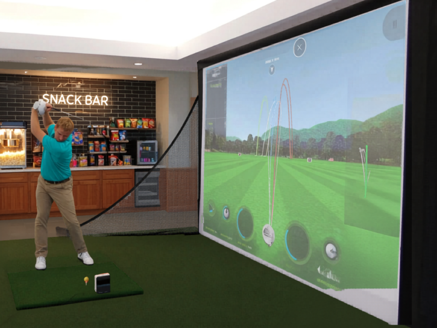 America's Micro Bay Golf Simulator Enclosure – 8'H x 10'W x 2'D