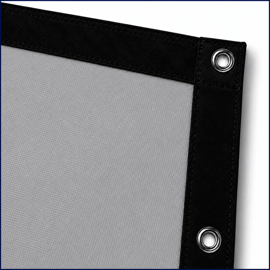America's High Contrast Gray Golf Impact Screen with Border and Grommets