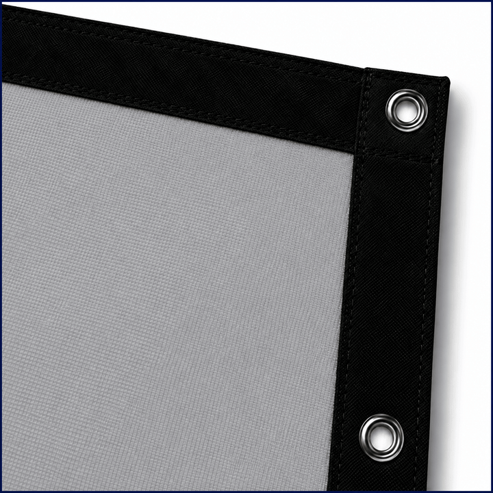 America's High Contrast Gray Golf Impact Screen with Border and Grommets