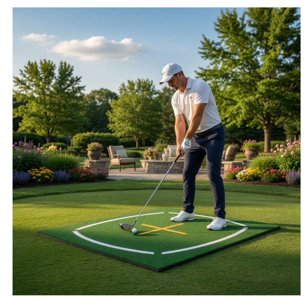 Americas Academy Golf Training Mat – 5x5 Golf Hitting & Alignment Practice Mat