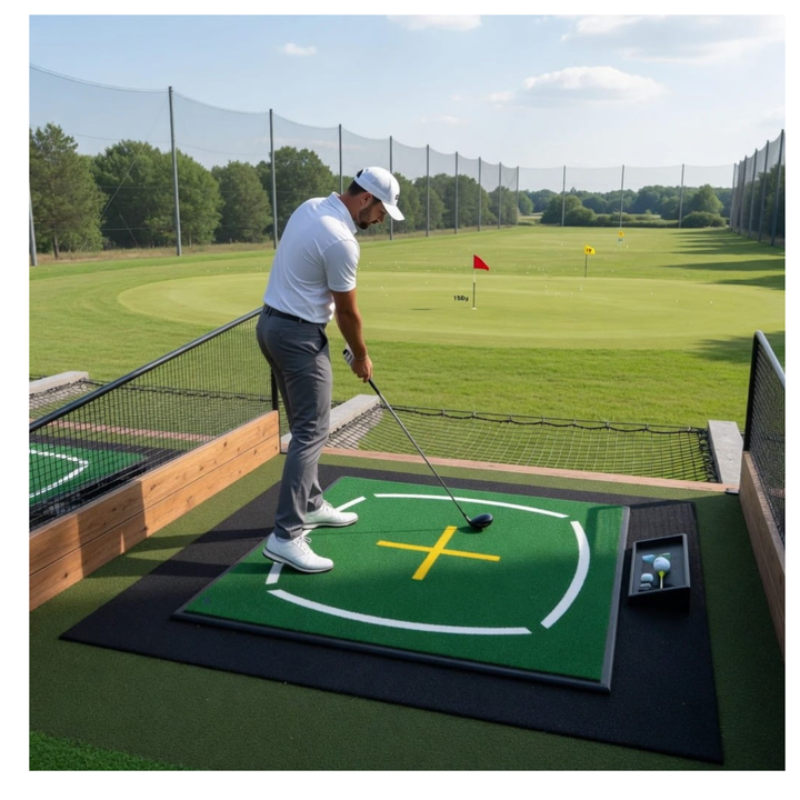 Americas Academy Golf Training Mat – 5x5 Golf Hitting & Alignment Practice Mat