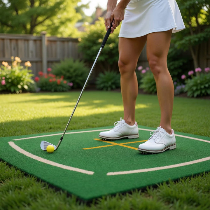 Americas Academy Golf Training Mat – 5x5 Golf Hitting & Alignment Practice Mat