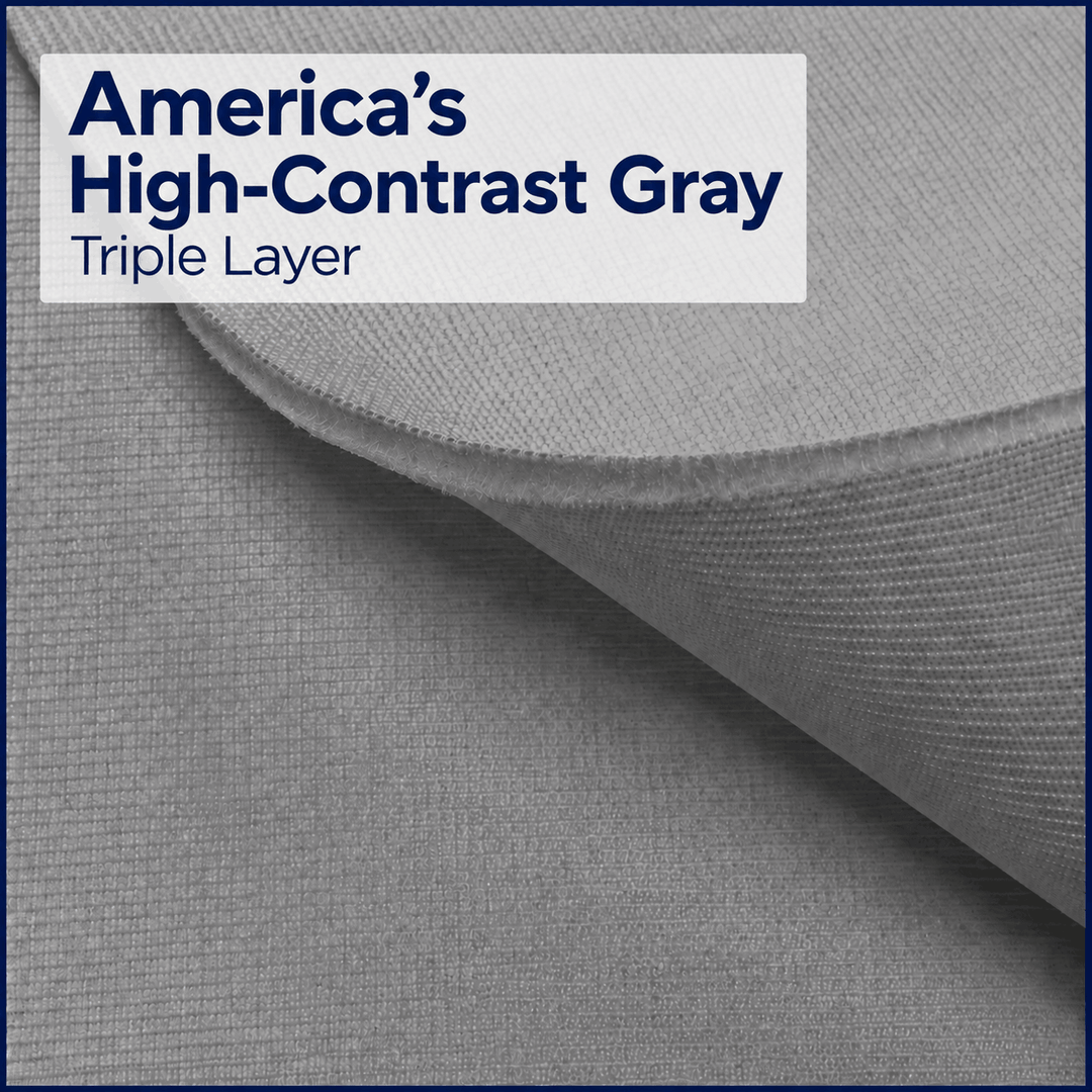 America's High-Contrast Gray Impact Screen - Triple Layer