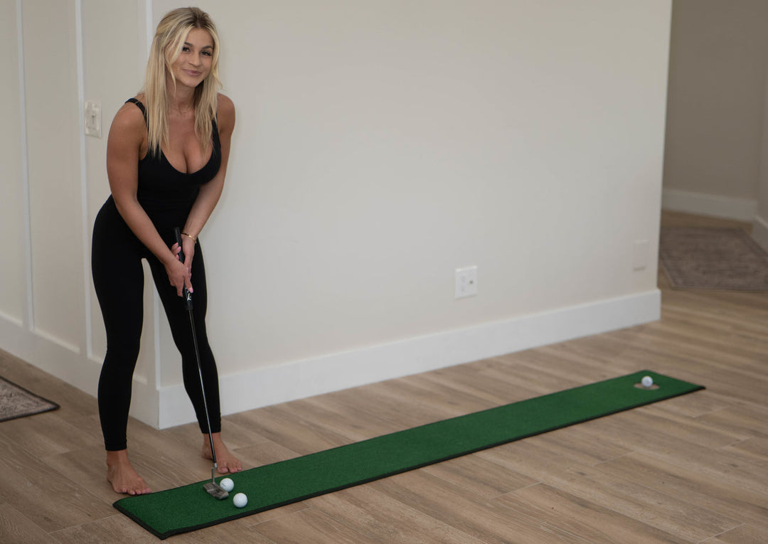 Home Putt - Portable Golf Putting Mat - Practice your Golf Game Everywhere You Go - 1 Ft by 8 Ft Mini Golf Putting Green