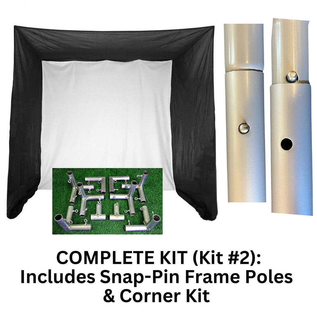 America's Compact Simulator Screen Golf Cage 5' x 10' x 10' Simulator Hitting Bay Golf Nets and Cages