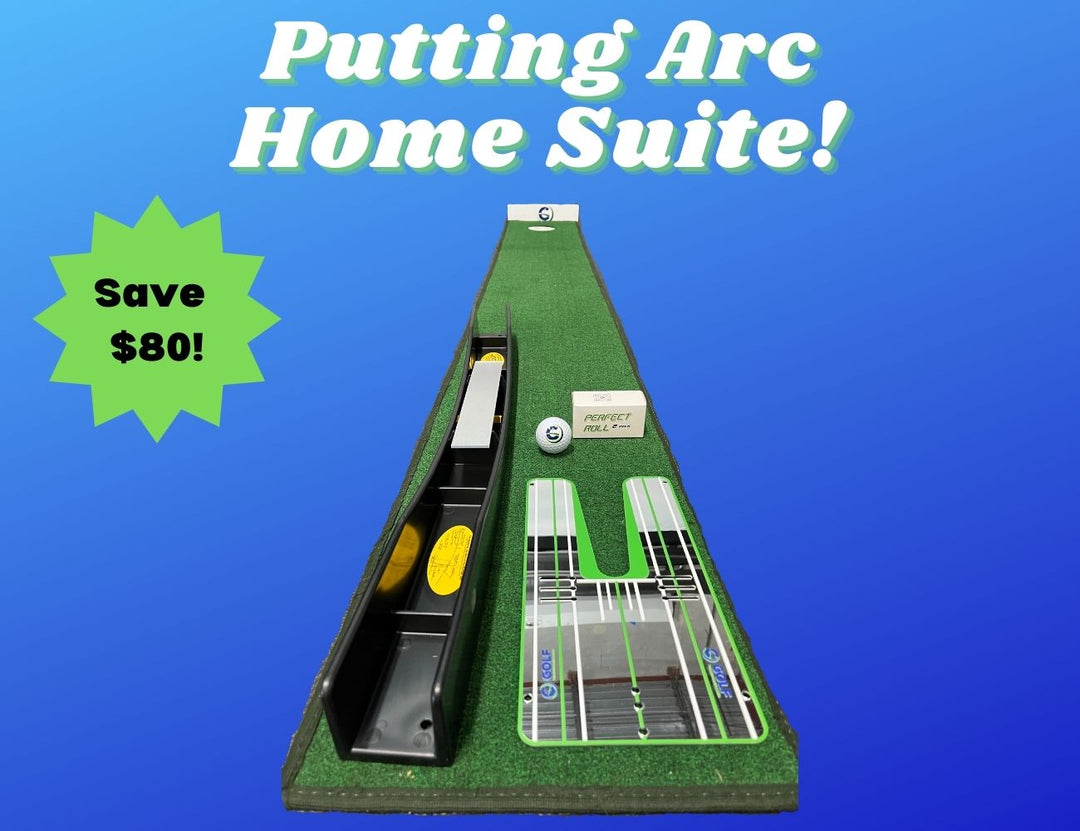 Putting Arc (MS3D) Home Suite! - HomePutt Mat, Putting Arc (MS3D), Perfect Roll Mirror + Balls, & No. 3 Putt Cup Putting Aids