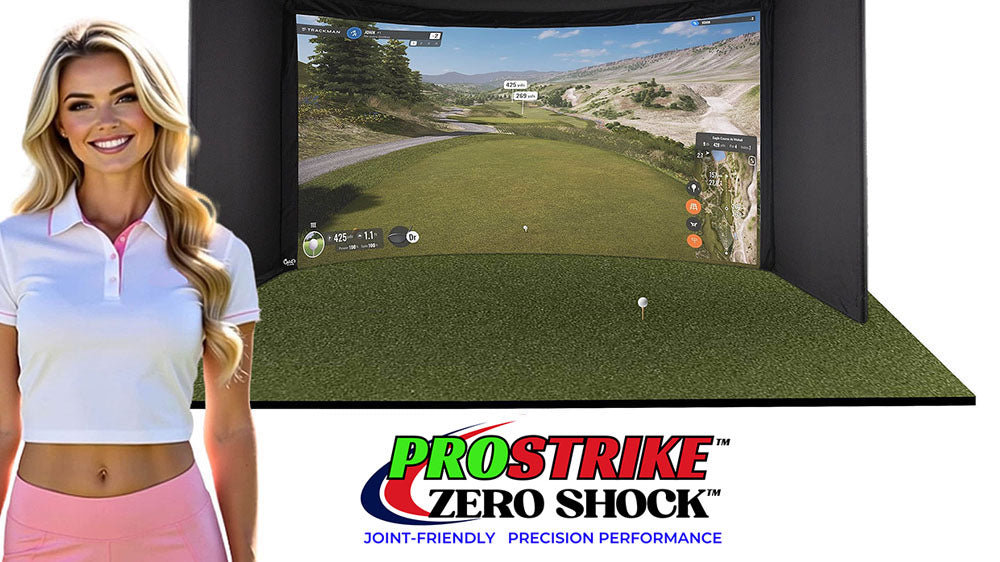 Pro-Strike Zero Shock Golf Simulator Mats are Joint Friendly with Precision Performance