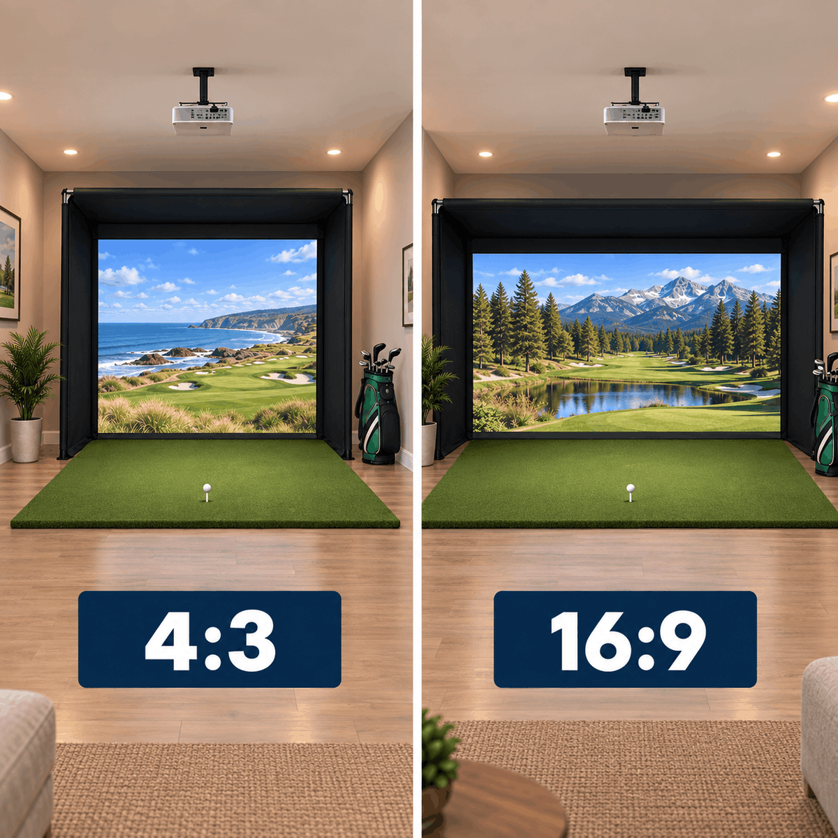 understanding golf simulator screen aspect ratios